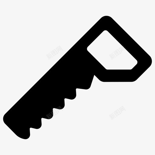 手锯木工切割工具svg_新图网 https://ixintu.com 工具 手锯 木工 切割 手工 建筑 图标