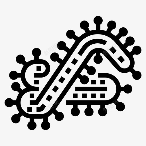 马尔堡病毒细菌结构svg_新图网 https://ixintu.com 病毒 马尔 细菌 结构 轮廓 图标