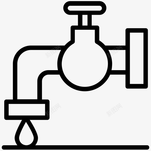 水龙头水流供水svg_新图网 https://ixintu.com 水龙头 水流 供水 水系 系统 一套 汽油 行业 矢量 矢量图 图标