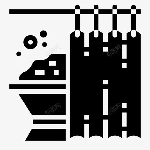 浴帘浴室回收svg_新图网 https://ixintu.com 回收 浴帘 浴室 固体 图标
