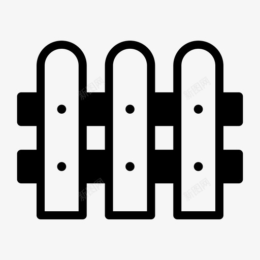栅栏栏杆杂项015双svg_新图网 https://ixintu.com 栅栏 栏杆 杂项