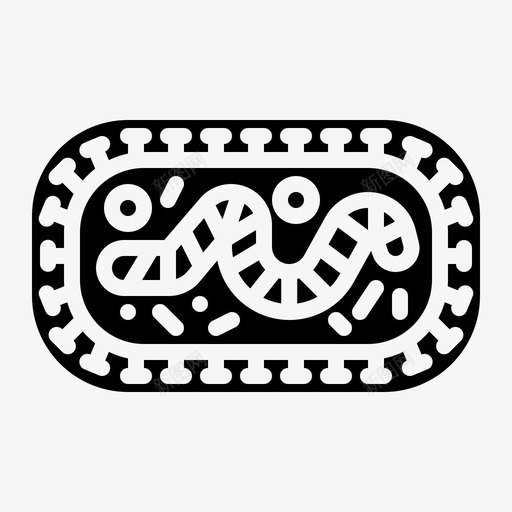 天花细菌结构svg_新图网 https://ixintu.com 病毒 天花 细菌 结构 固体 图标