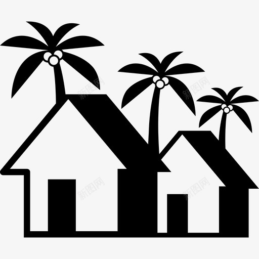 度假村海滩岛屿svg_新图网 https://ixintu.com 度假村 海滩 岛屿