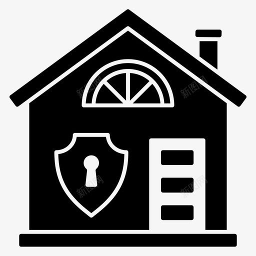 家庭安全家庭锁家庭保护svg_新图网 https://ixintu.com 家庭 安全 保护 标志 矢量 矢量图 图标