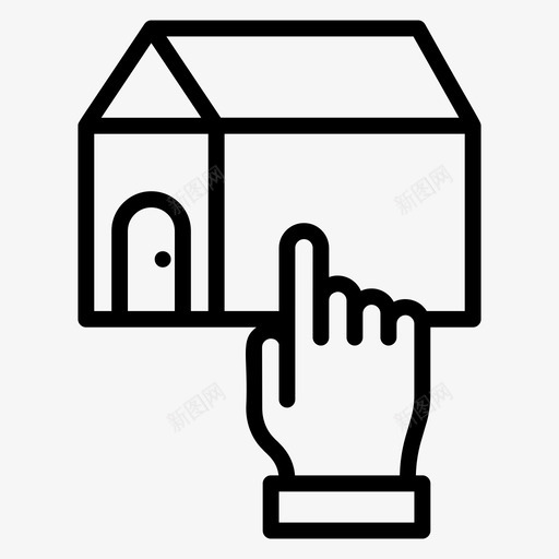 房屋选择选择家手指点svg_新图网 https://ixintu.com 房屋 选择 房地产 选择家 手指 指点 所有权 网上 建筑 线图 图标