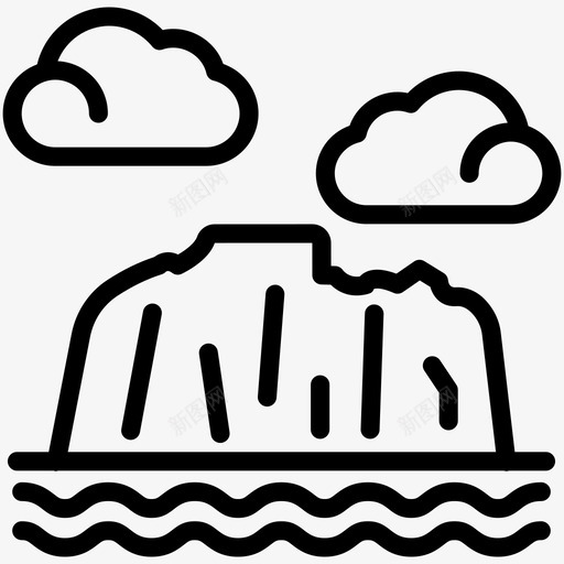 桌山非洲云svg_新图网 https://ixintu.com 桌山 非洲 云湖 景观 符号