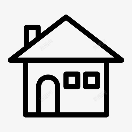房屋建筑建筑物svg_新图网 https://ixintu.com 房屋建筑 建筑物 住宅 住宅房 房地产 房屋 轮廓