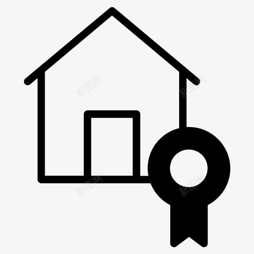 房屋优胜者房屋徽章家庭等级svg_新图网 https://ixintu.com 房屋 优胜者 家庭 徽章 等级 质量 财产 持有人