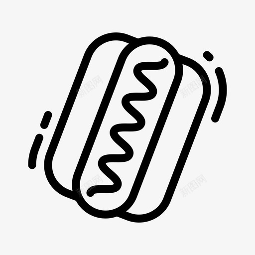 热狗香肠杂项014线svg_新图网 https://ixintu.com 热狗 香肠 杂项