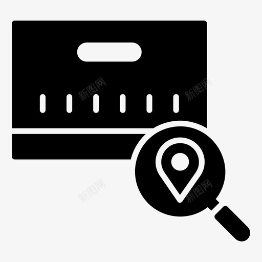 跟踪订单查找订单位置搜索svg_新图网 https://ixintu.com 订单 跟踪 位置 搜索 查找 物流 交货 固体 图标