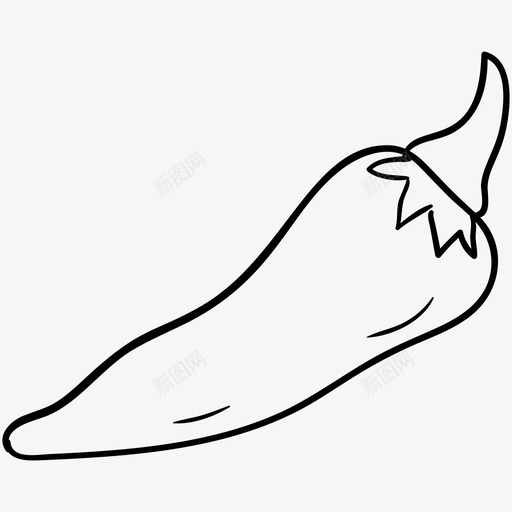 青椒辣椒香料svg_新图网 https://ixintu.com 青椒 辣椒 蔬菜 香料 系列 图标