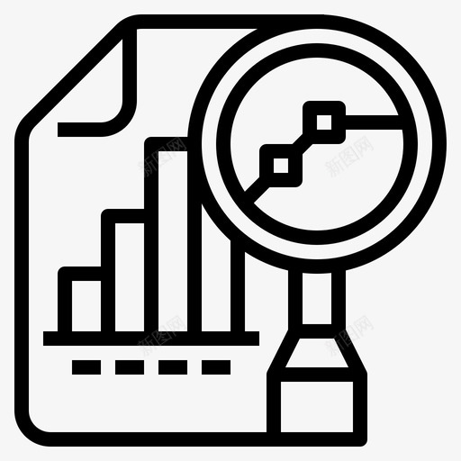 研究图表玻璃svg_新图网 https://ixintu.com 研究 图表 玻璃 投资 放大 大战略 大纲 图标