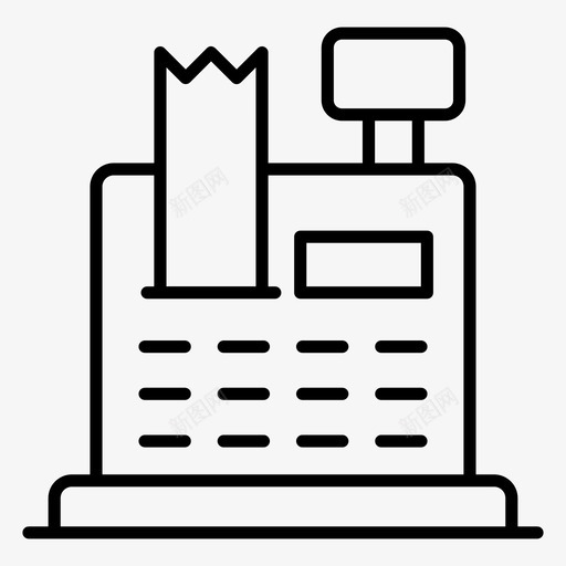 收银机开票机收银台svg_新图网 https://ixintu.com 收银机 收银台 开票机 销售 登记机 一套 物流 送货 路线 矢量 矢量图