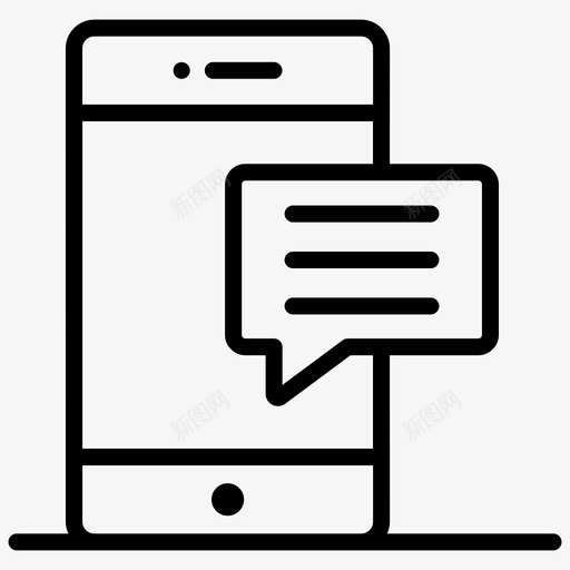 移动聊天会话消息svg_新图网 https://ixintu.com 移动 聊天 会话 消息 移动通信 客户关系 向量 图标