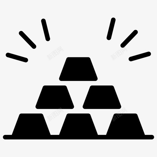金条黄金资产金砖svg_新图网 https://ixintu.com 黄金 金条 资产 金砖 储备 堆栈 财富 会计 财务 字形 矢量