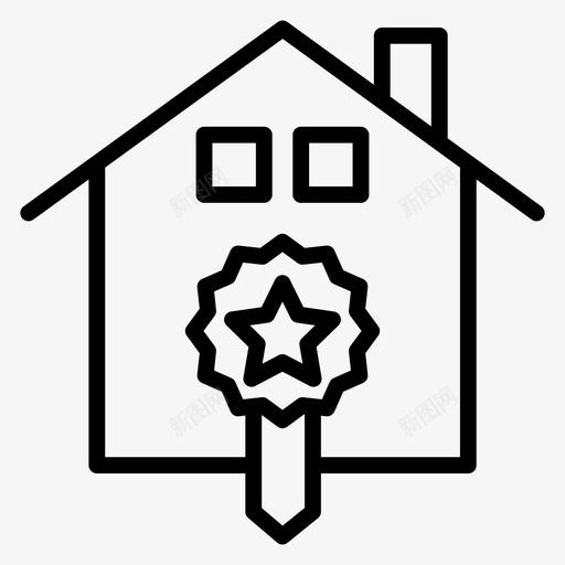 最佳住宅最佳建筑最佳物业svg_新图网 https://ixintu.com 最佳 住宅 房地产 建筑 物业 轮廓 图标