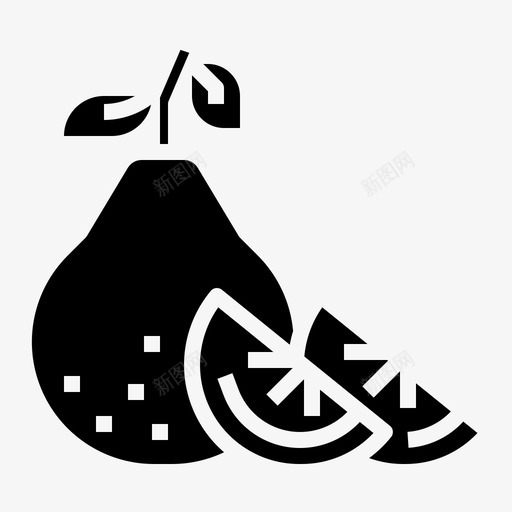 柚子水果健康svg_新图网 https://ixintu.com 水果 柚子 健康 素食 图标 套装