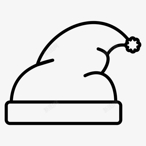 圣诞帽头饰圣诞老人svg_新图网 https://ixintu.com 圣诞 帽头 头饰 圣诞老人 冬季 服装 系列 图标