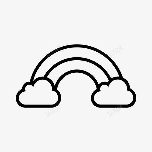 彩虹雨后天空svg_新图网 https://ixintu.com 彩虹 雨后 天空 天气