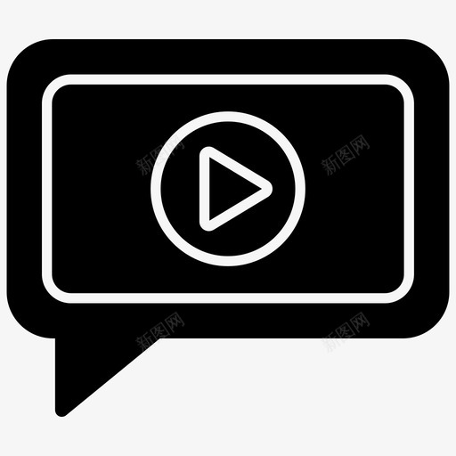 视频信息媒体信息彩信svg_新图网 https://ixintu.com 视频 信息 媒体 彩信 视频聊天 文件 流媒体 广播 图示 图标 集合