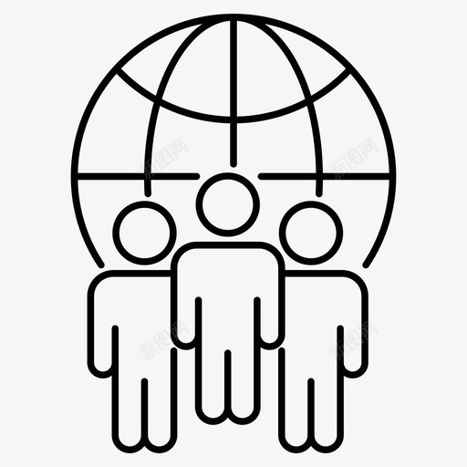 世界人口社区居民svg_新图网 https://ixintu.com 人口 世界 居民 社区 全球 一套 生态 环境 矢量 矢量图 图标
