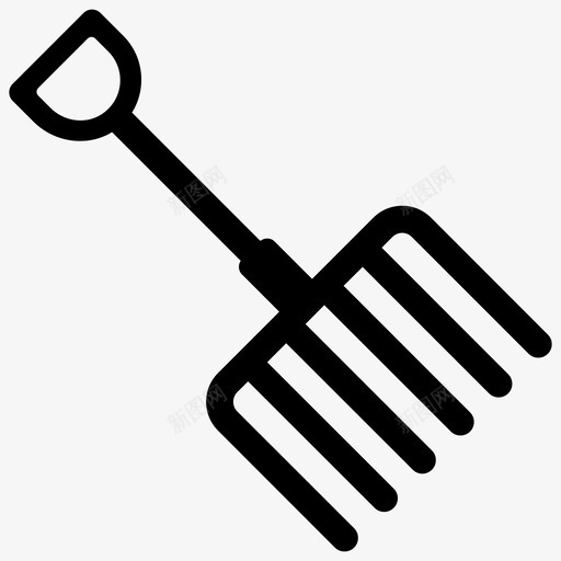 手耙挖掘设备挖掘工具svg_新图网 https://ixintu.com 工具 挖掘 设备 园艺 手耙手 建筑 标志 图标