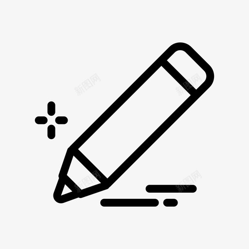 铅笔杂项013线svg_新图网 https://ixintu.com 铅笔 杂项