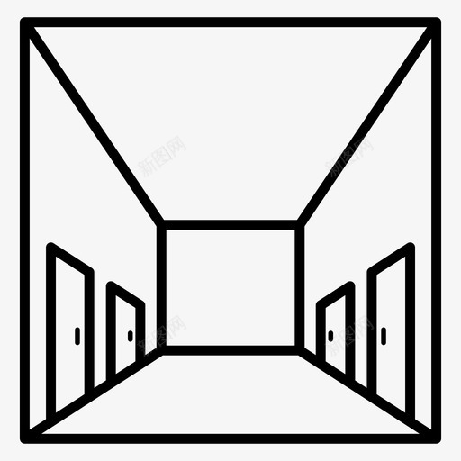 走廊门厅通道svg_新图网 https://ixintu.com 走廊 门厅 通道 家具 家居装饰 线条 图标