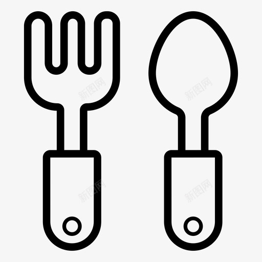 采购产品餐具用餐叉子和勺子svg_新图网 https://ixintu.com 叉子 采购 产品 餐具 用餐 勺子 食物 野营 远足 系列 图标