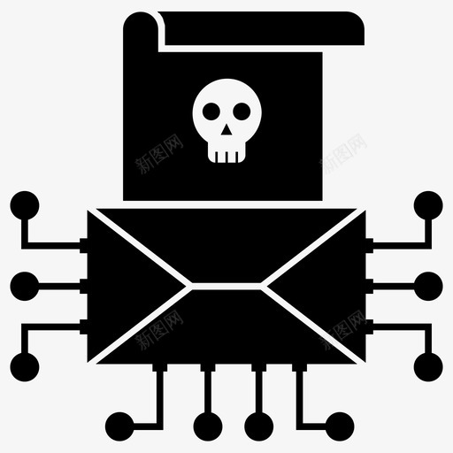 黑客邮件垃圾邮件未经请求的批量邮件svg_新图网 https://ixintu.com 邮件 黑客 垃圾 未经 请求 批量