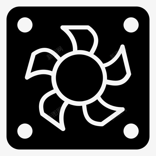 电脑风扇电脑零件散热器svg_新图网 https://ixintu.com 风扇 电脑 零件 散热器 系统 主板 数码 电子设备