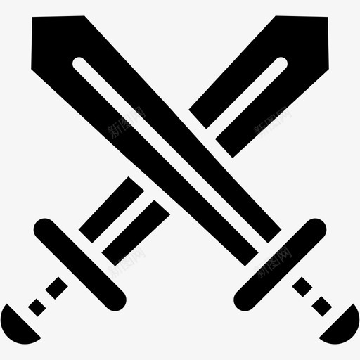 剑攻击战斗svg_新图网 https://ixintu.com 攻击 战斗 防御 武器 运动 元素