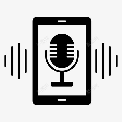语音识别移动音乐移动录音机svg_新图网 https://ixintu.com 移动 语音 识别 音乐 录音机 歌曲 在线音乐 一套 多媒体 字形 矢量