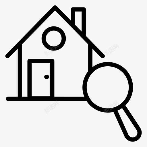 搜索主页房屋选择房地产搜索svg_新图网 https://ixintu.com 搜索 主页 房地产 建筑 房屋 选择 房子 线图 图标