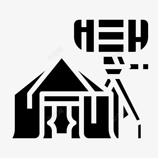 基地天线军用svg_新图网 https://ixintu.com 军用 基地 天线 卫星 帐篷 实心 图标