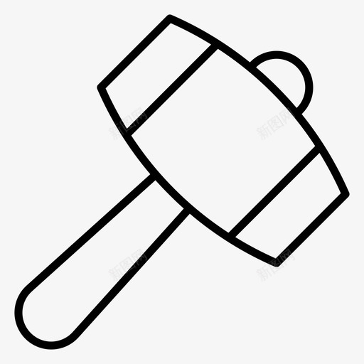 槌锤机械工具svg_新图网 https://ixintu.com 工具 槌锤 机械 设置 大锤 建筑 建筑工 向量 图标