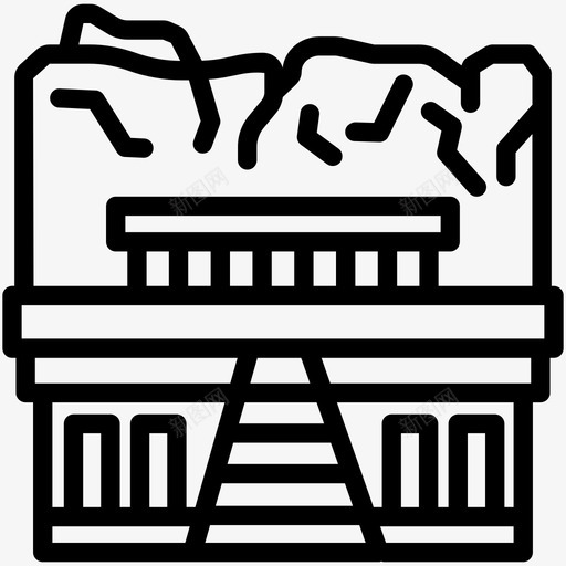 太平间建筑埃及svg_新图网 https://ixintu.com 太平间 埃及 建筑 地标 符号