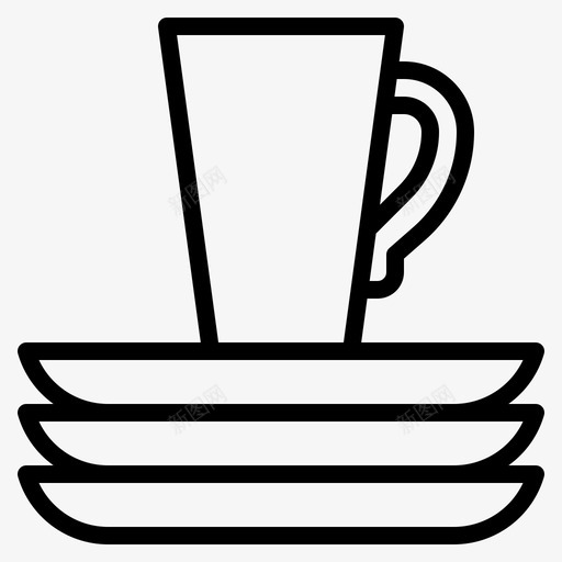 餐具陶瓷杯子svg_新图网 https://ixintu.com 回收 餐具 陶瓷 杯子 轮廓 图标