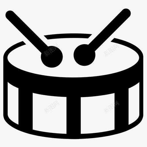 鼓鼓点乐器svg_新图网 https://ixintu.com 聚会 音乐 鼓鼓 鼓点 乐器 庆典 图标 收藏