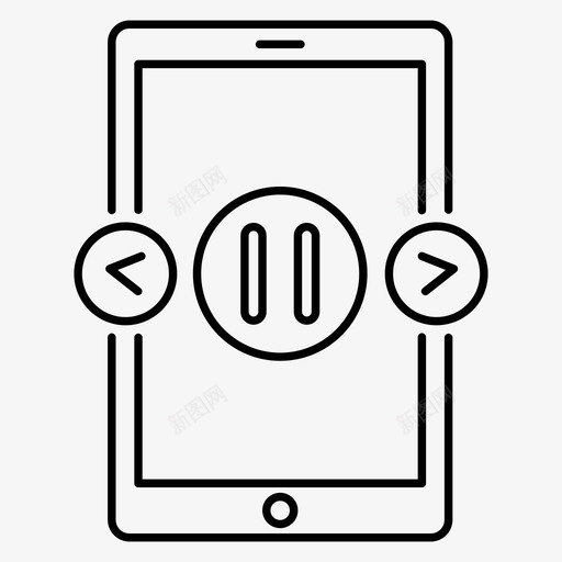 音乐暂停音频暂停移动暂停svg_新图网 https://ixintu.com 暂停 音乐 音频 移动 按钮 声音 一组 多媒体 矢量 矢量图 图标