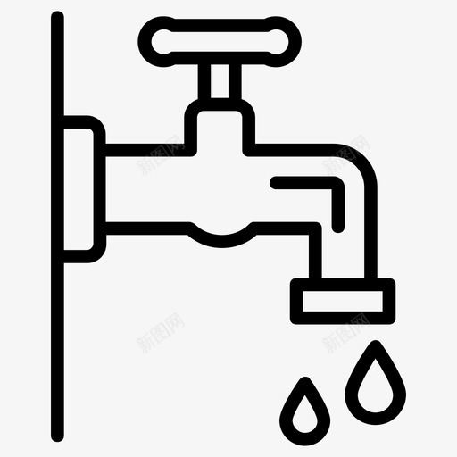 水龙头漏水nalsvg_新图网 https://ixintu.com 水龙头 漏水 旋塞 清洁 服务