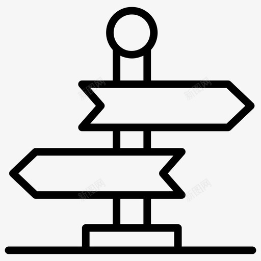 路标指路标探险和徒步路线矢量图标svg_新图网 https://ixintu.com 路标 指路 探险 徒步 路线 矢量 矢量图 图标