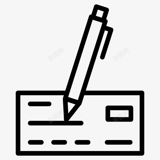 银行支票支票签名收据svg_新图网 https://ixintu.com 支票 银行 签名 收据 凭证 一组 业务 财务 矢量 矢量图 图标