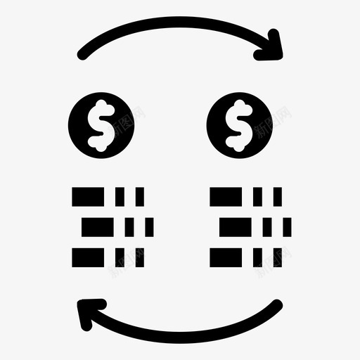 资金流股票投资符号svg_新图网 https://ixintu.com 资金流 股票投资 符号