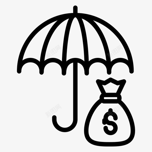 货币保险资产保护商业保险svg_新图网 https://ixintu.com 货币 保险 保护 金融 资产 商业保险 安全 商业 向量 图标