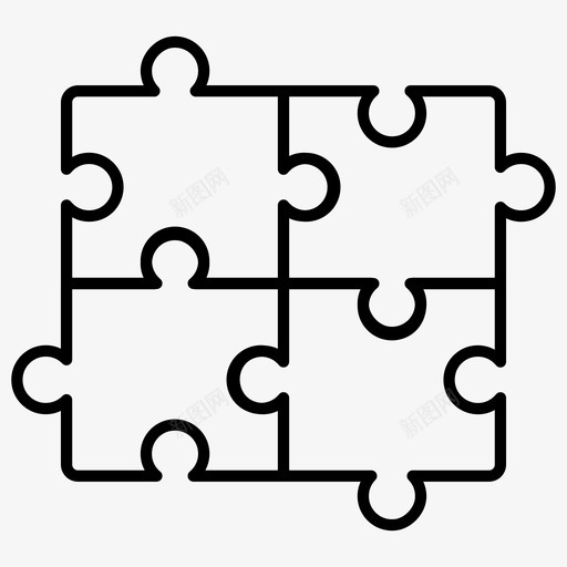 拼图智力游戏彩色轮廓图标2线图标集合svg_新图网 https://ixintu.com 拼图 图标 智力游戏 彩色 轮廓 标线 集合
