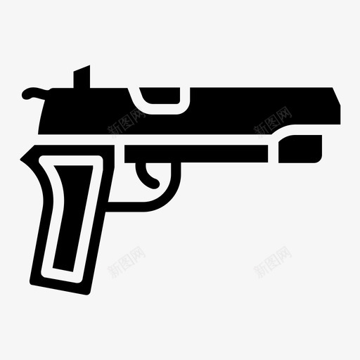 射击枪手枪武器svg_新图网 https://ixintu.com 手枪 射击 枪手 武器 运动 雕文