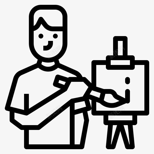 画家化身职业svg_新图网 https://ixintu.com 职业 画家 化身 工作 轮廓 图标