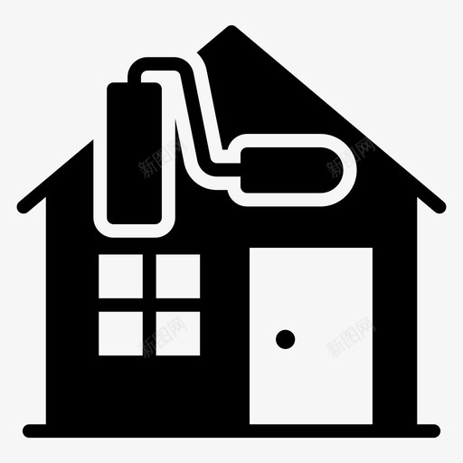 家居装修家居维修物业维修svg_新图网 https://ixintu.com 家居装修 维修 家居 物业 房地产 一套 坚实 图标