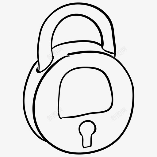 挂锁闩锁保护svg_新图网 https://ixintu.com 挂锁 闩锁 保护 安全 一套 商业 金融 轮廓 图标